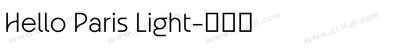 Hello Paris Light字体转换